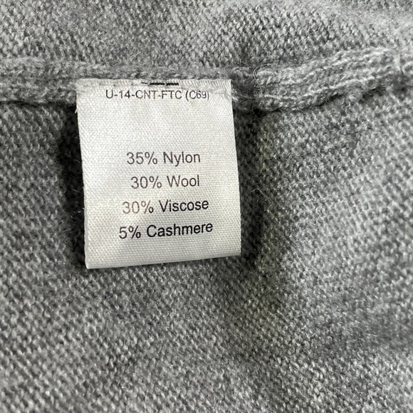 Jos A Bank Reserve Sweater Mens XL Gray V Neck Italian Yarn Italy Holiday Preppy - Picture 9 of 11